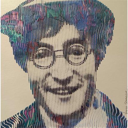 Peinture John Lennon Imagine par Schroeder Virginie | Tableau Pop-art Acrylique Icones Pop
