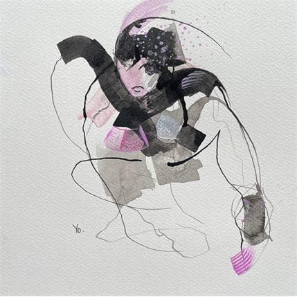 Peinture Attends moi par YO | Tableau  Encre
