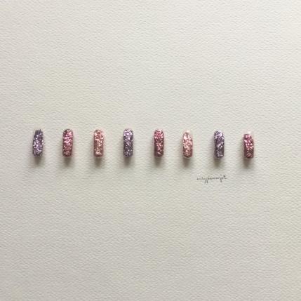 Peinture pink and purple par Marjot Emily Jane  | Tableau Matiérisme Minimaliste