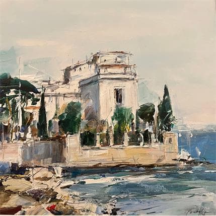 Peinture La Villa Kérylos par Poumelin Richard | Tableau Figuratif Huile Marine, Paysages, Urbain