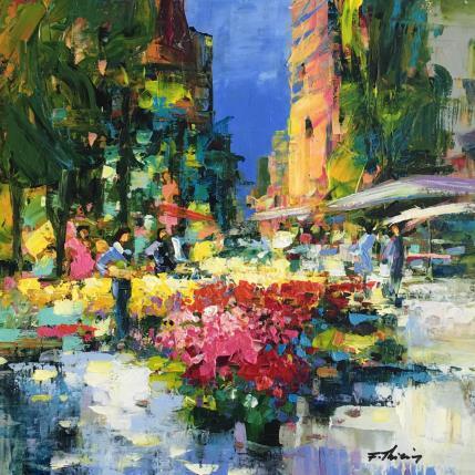 Painting Rutten house, the market by Frédéric Thiery | Painting  Acrylic