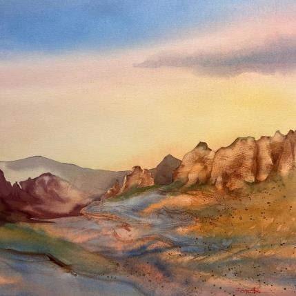 Peinture Sedona 64 par Seruch Capouillez Isabelle | Tableau Figuratif Aquarelle Paysages