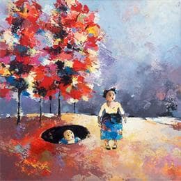 Pintura L.191 por Abiy | Pintura Naive art Oil Landscapes, Life style