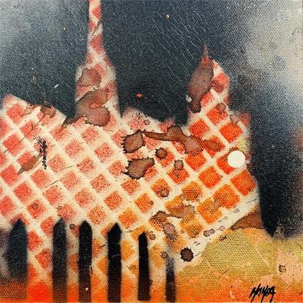 Peinture Vibrations par Horea | Tableau Art Singulier Huile Urbain