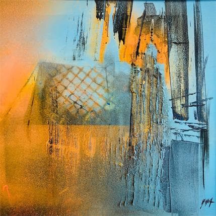 Peinture Blue emotion par Horea | Tableau Art Singulier Huile Urbain