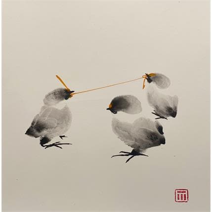 Peinture ST par De Giorgi Mauro | Tableau Art Singulier Animaux, Minimaliste, Scènes de vie