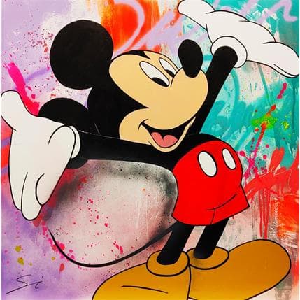 Peinture Mr Mickey par Mestres Sergi | Tableau Pop-art Graffiti Icones Pop