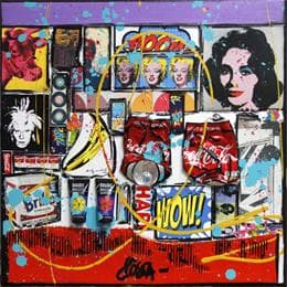 Pintura Wow por Costa Sophie | Pintura Pop-art Acrylic Pop icons