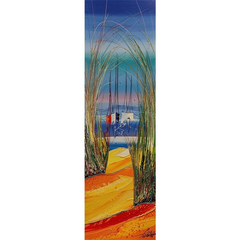 Painting Entre les herbes by Fonteyne David | Painting Figurative Acrylic, Oil Landscapes, Marine