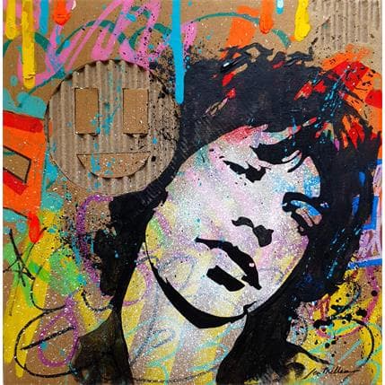 Peinture Mick Jagger Pop par Miller Jen  | Tableau Street Art icones Pop, Portraits
