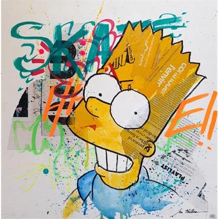 Painting Bart news by Miller Jen  | Painting Street art Pop icons