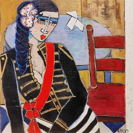 Peinture Preparada par Garcia Gallardo Mercedes | Tableau Art Singulier Huile Portraits, scènes de vie