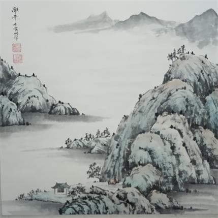 Peinture Tide par Du Mingxuan | Tableau Figuratif Aquarelle Paysages