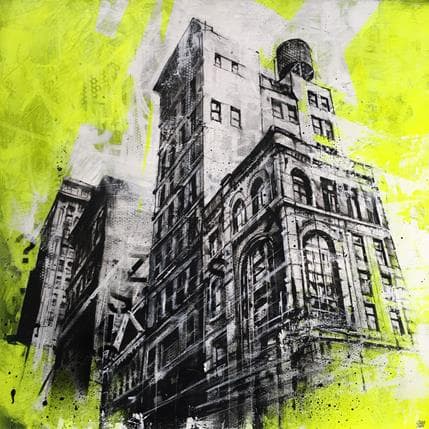 Peinture Warm's eye view par Graffmatt | Tableau Street Art Acrylique Urbain