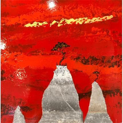 Peinture 4258 par Lemonnier  | Tableau Matiérisme Bois Paysages