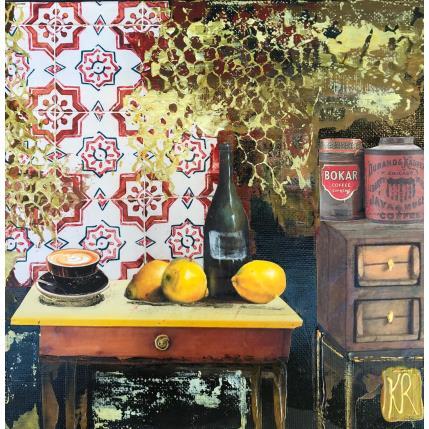 Peinture Réconfort par Romanelli Karine | Tableau Figuratif Collage Natures mortes