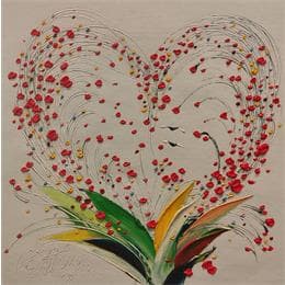 Pintura Mon coeur por Fonteyne David | Pintura Figurative Acrylic, Oil Still-life