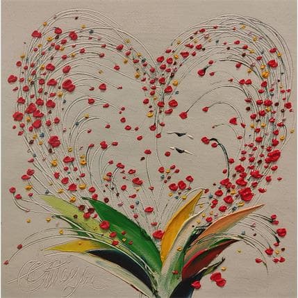 Painting Mon coeur by Fonteyne David | Painting Figurative Acrylic, Oil still-life