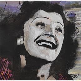 Gemälde Edith Piaf von G.C.Popartist | Gemälde Street art Acryl, Graffiti Pop-Ikonen, Porträt