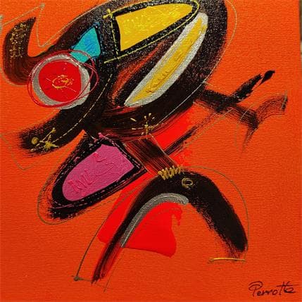 Peinture Fox par Perrotte | Tableau Abstrait Acrylique, Carton Minimaliste