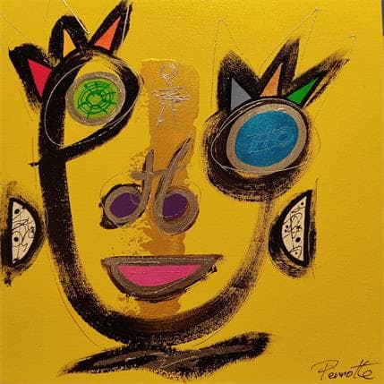 Peinture Tiha par Perrotte | Tableau Abstrait Acrylique, Carton Minimaliste