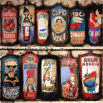 Peinture Bodega par Villanueva Puigdelliura Natalia | Tableau Figuratif Huile Natures mortes