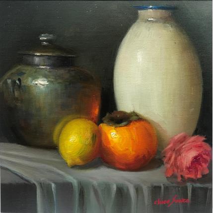 Peinture Vaso da vovo par Chico Souza | Tableau Figuratif Huile Natures mortes