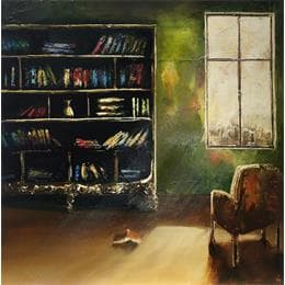 Gemälde Paisible von Vinnie | Gemälde Figurativ Öl Stillleben