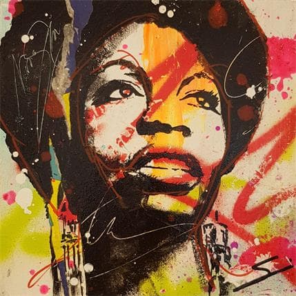 Peinture Simone par Mestres Sergi | Tableau Pop-art Graffiti Icones Pop