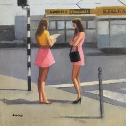 Pintura TRAIN por Ramat Manuel | Pintura Figurative Acrylic, Oil Life style, Pop icons