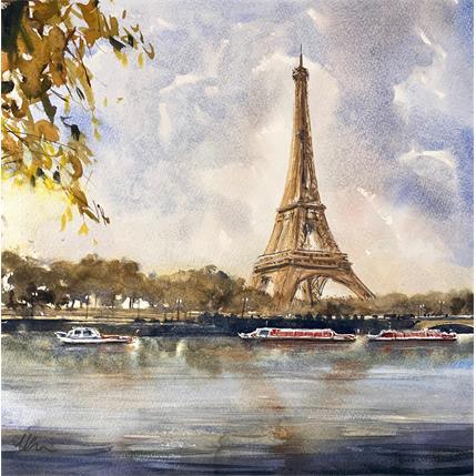 Peinture La Tour Eiffel  par Jones Henry | Tableau  Aquarelle