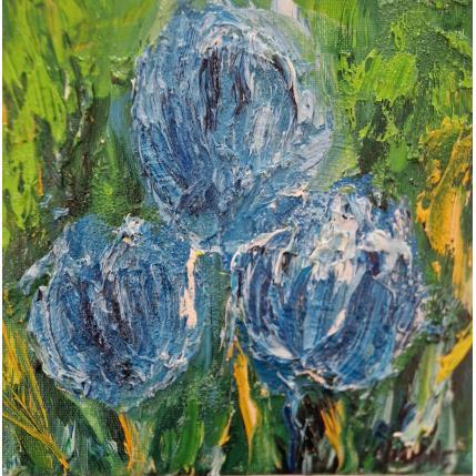Peinture Blue tulips  par Shahine | Tableau  Huile