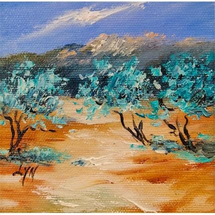 Peinture plaire aux oliviers par Lyn | Tableau Figuratif Huile Paysages