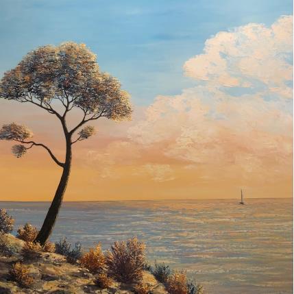 Peinture Calme et volupté par Blandin Magali | Tableau Figuratif Huile Marine, Paysages