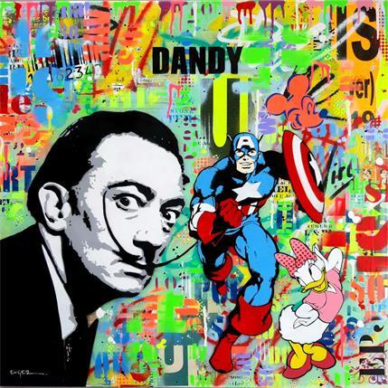 Peinture SALVADOR DALI par Euger Philippe | Tableau Pop-art Acrylique, Collage, Graffiti Icones Pop