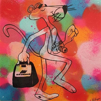 Peinture Pink travel par Kikayou | Tableau Pop-art Graffiti Icones Pop