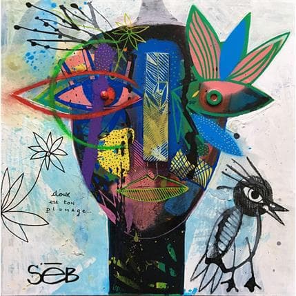 Peinture MaÏma Koko par Seb | Tableau Art Singulier Acrylique, bois Portraits