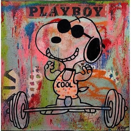 Peinture Snoopy alteres par Kikayou | Tableau Street Art Graffiti animaux