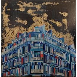 Pintura Ici la nuit se décompose por Anicet Olivier | Pintura Figurative Acrylic Urban