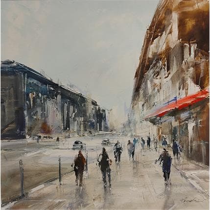 Peinture Citadins par Poumelin Richard | Tableau Figuratif Huile Urbain