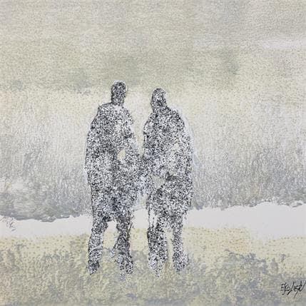 Peinture Nous dans la douceur par Escolier Odile | Tableau