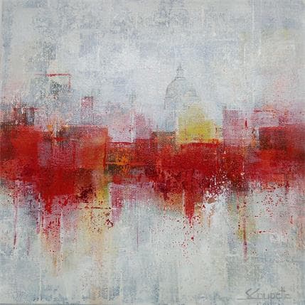 Peinture DISTANT par Coupette Steffi | Tableau Abstrait Acrylique Urbain
