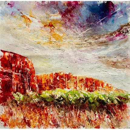 Painting Arizona Landscape in the Wind by Reymond Pierre | Painting Figurative Oil Landscapes