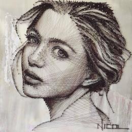 Painting Lisa by Vacaru Nicoleta  | Painting Figurative Portrait