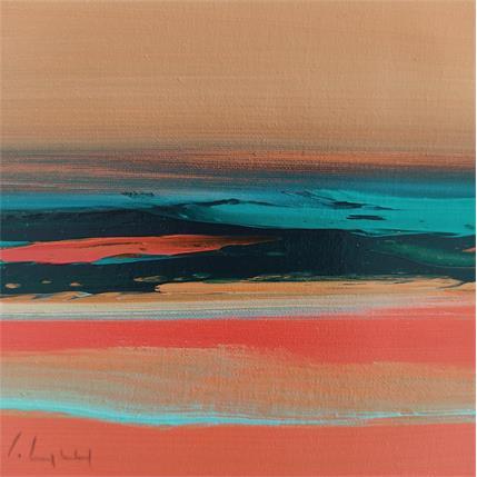 Peinture Zone rouge par Guy Viviane  | Tableau Abstrait Huile Minimaliste