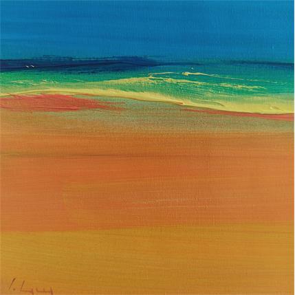 Peinture Août en vacances par Guy Viviane  | Tableau Abstrait Huile Minimaliste