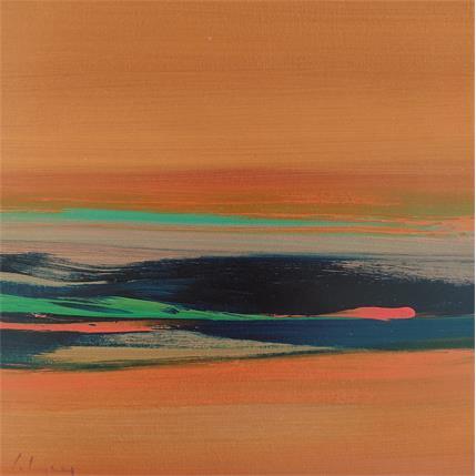 Peinture Le dernier rayon par Guy Viviane  | Tableau Abstrait Huile Minimaliste