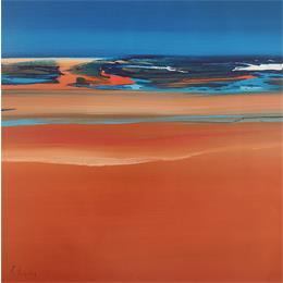 Painting L'instant fragile by Guy Viviane  | Painting Abstract Oil Minimalist