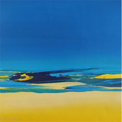 Peinture Au soleil de midi par Guy Viviane  | Tableau Abstrait Huile Minimaliste