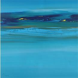 Painting Au fil de l'eau by Guy Viviane  | Painting Abstract Oil Minimalist